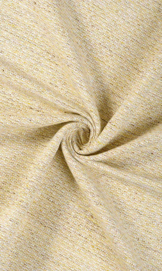 Textured Poly-Cotton Curtains (Yellow)