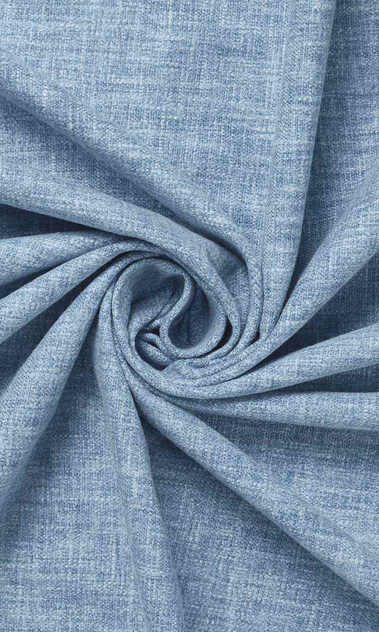 Cotton Blend Curtain Panels (Blue)
