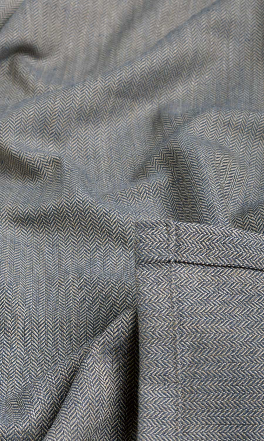 Herringbone Fabric By the Yard for Curtains & Drapes (Navy Blue/ Brown/ Grey)