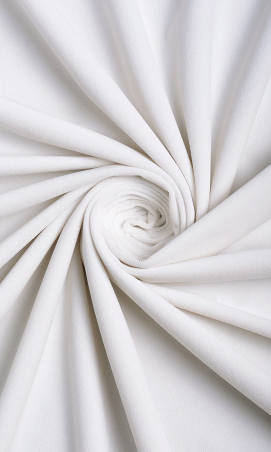 Velvet Curtain Panels (White)